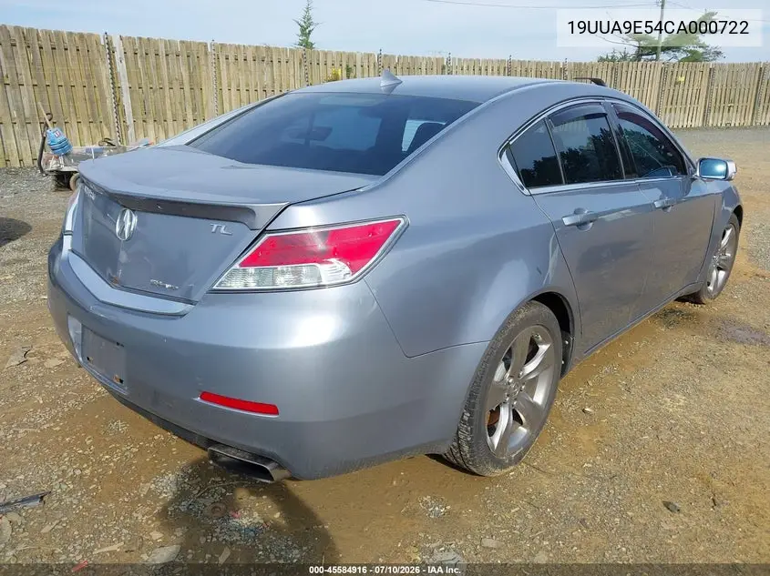 2012 Acura Tl 3.7 VIN: 19UUA9E54CA000722 Lot: 45584916