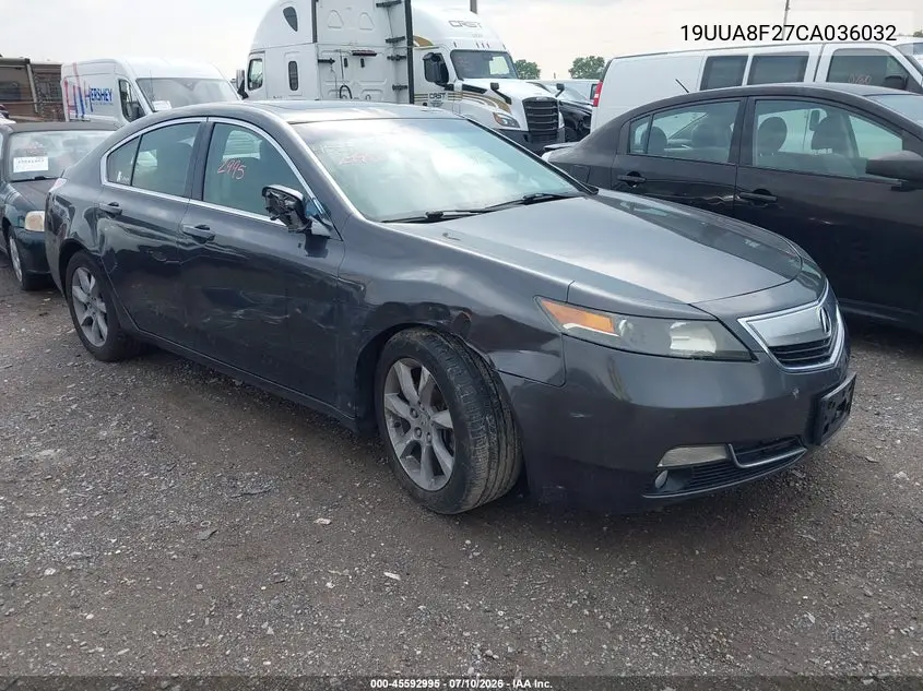 2012 Acura Tl 3.5 VIN: 19UUA8F27CA036032 Lot: 45592995