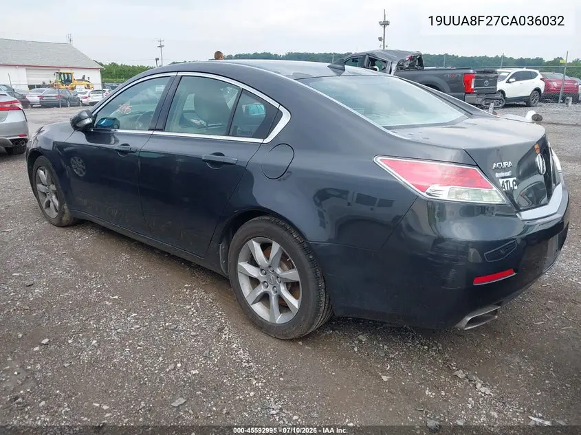2012 Acura Tl 3.5 VIN: 19UUA8F27CA036032 Lot: 45592995