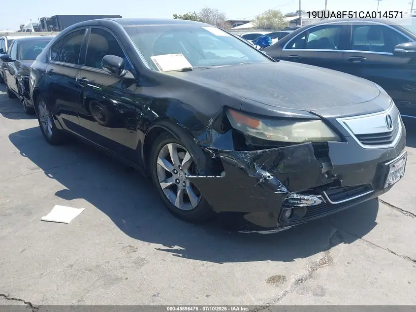 2012 Acura Tl 3.5 VIN: 19UUA8F51CA014571 Lot: 45596476