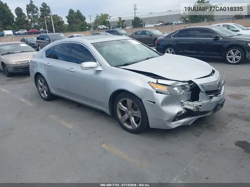 2012 Acura Tl 3.5 VIN: 19UUA8F77CA018335 Lot: 45617743