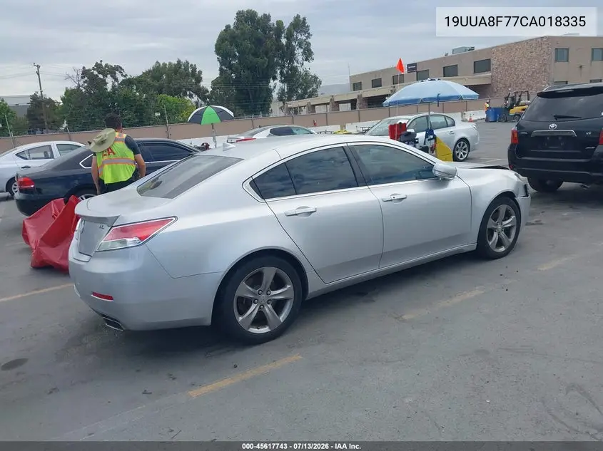 2012 Acura Tl 3.5 VIN: 19UUA8F77CA018335 Lot: 45617743