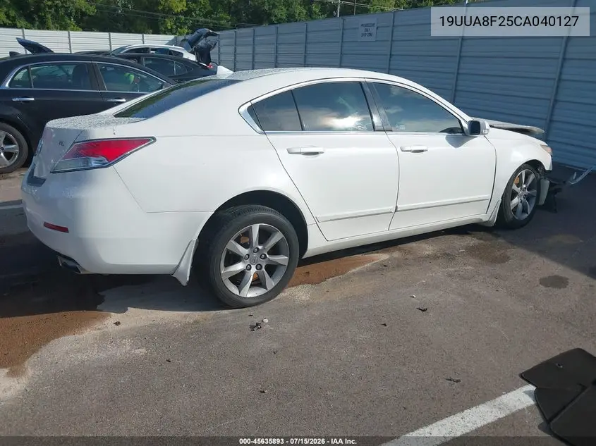 2012 Acura Tl 3.5 VIN: 19UUA8F25CA040127 Lot: 45635893