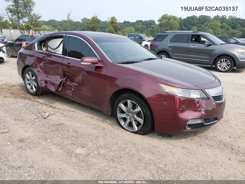 2012 Acura Tl 3.5 VIN: 19UUA8F52CA035137 Lot: 45646206