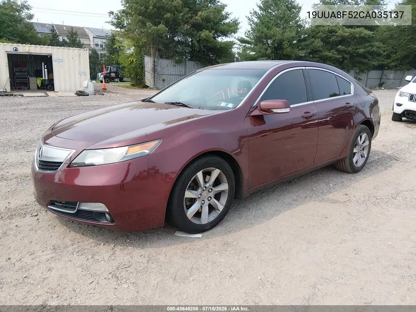 2012 Acura Tl 3.5 VIN: 19UUA8F52CA035137 Lot: 45646206