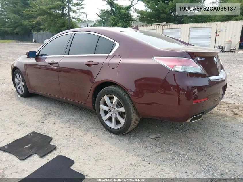 2012 Acura Tl 3.5 VIN: 19UUA8F52CA035137 Lot: 45646206