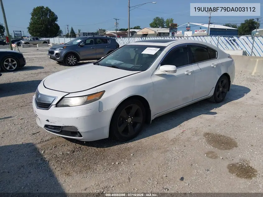 2013 Acura Tl 3.5 VIN: 19UUA8F79DA003112 Lot: 45592398