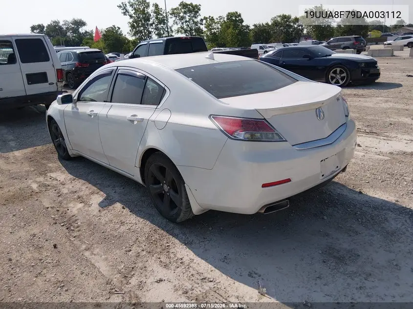 2013 Acura Tl 3.5 VIN: 19UUA8F79DA003112 Lot: 45592398