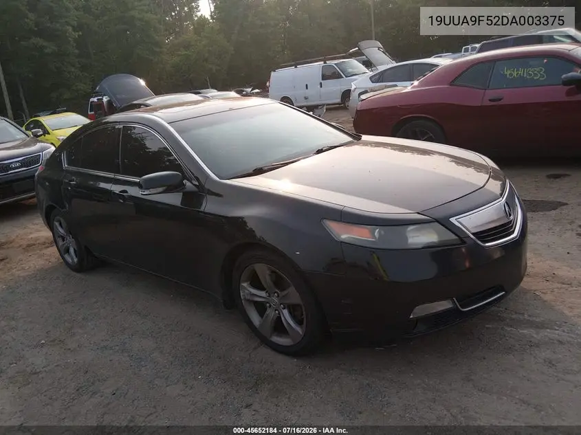 2013 Acura Tl 3.7 VIN: 19UUA9F52DA003375 Lot: 45652184