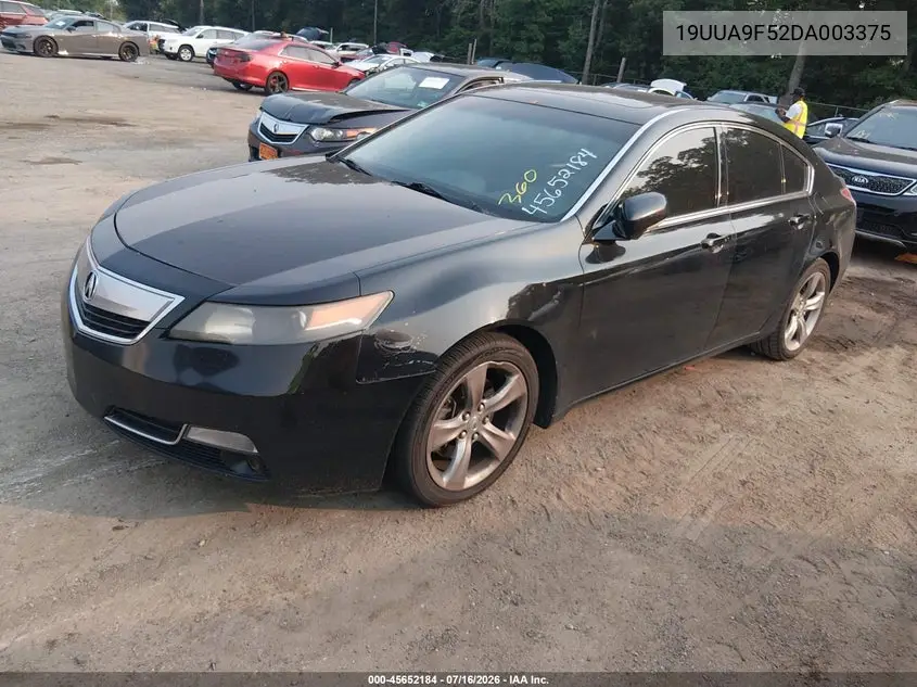 2013 Acura Tl 3.7 VIN: 19UUA9F52DA003375 Lot: 45652184