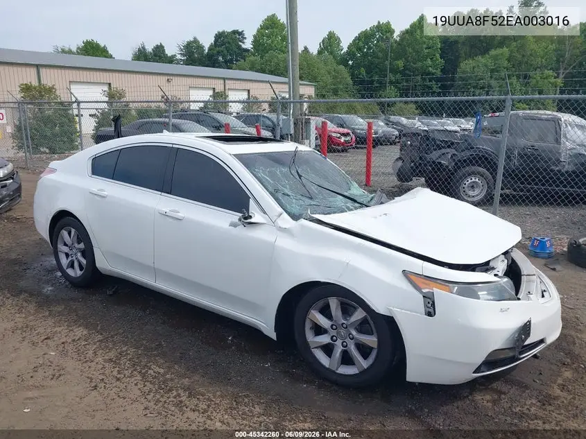 2014 Acura Tl 3.5 VIN: 19UUA8F52EA003016 Lot: 45342260