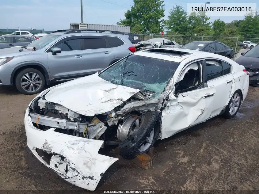 2014 Acura Tl 3.5 VIN: 19UUA8F52EA003016 Lot: 45342260