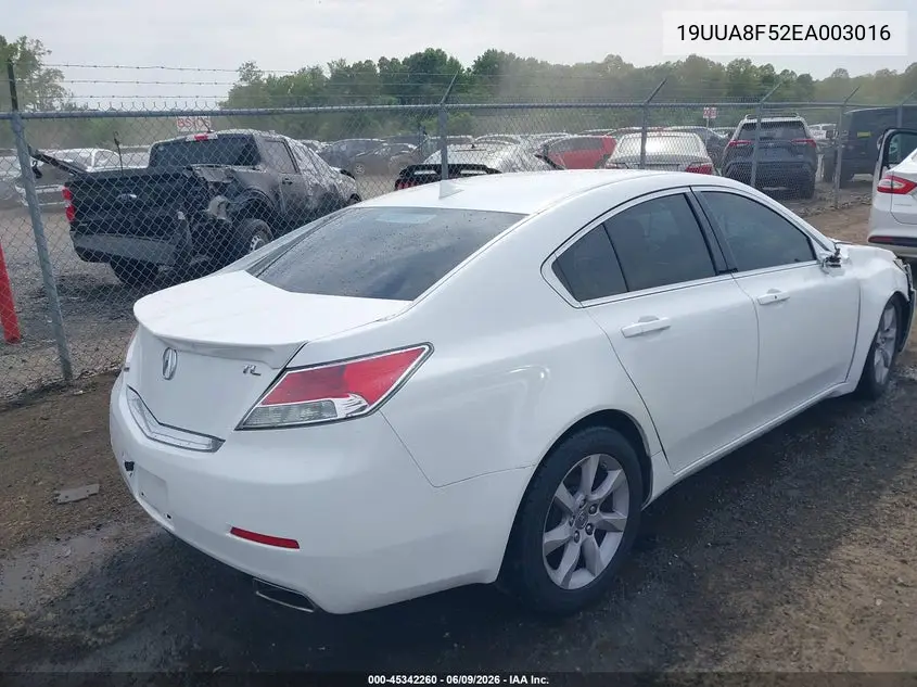 2014 Acura Tl 3.5 VIN: 19UUA8F52EA003016 Lot: 45342260