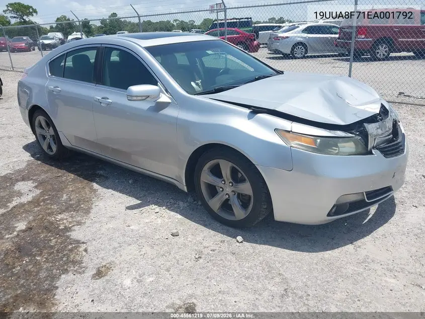 2014 Acura Tl 3.5 VIN: 19UUA8F71EA001792 Lot: 45561219