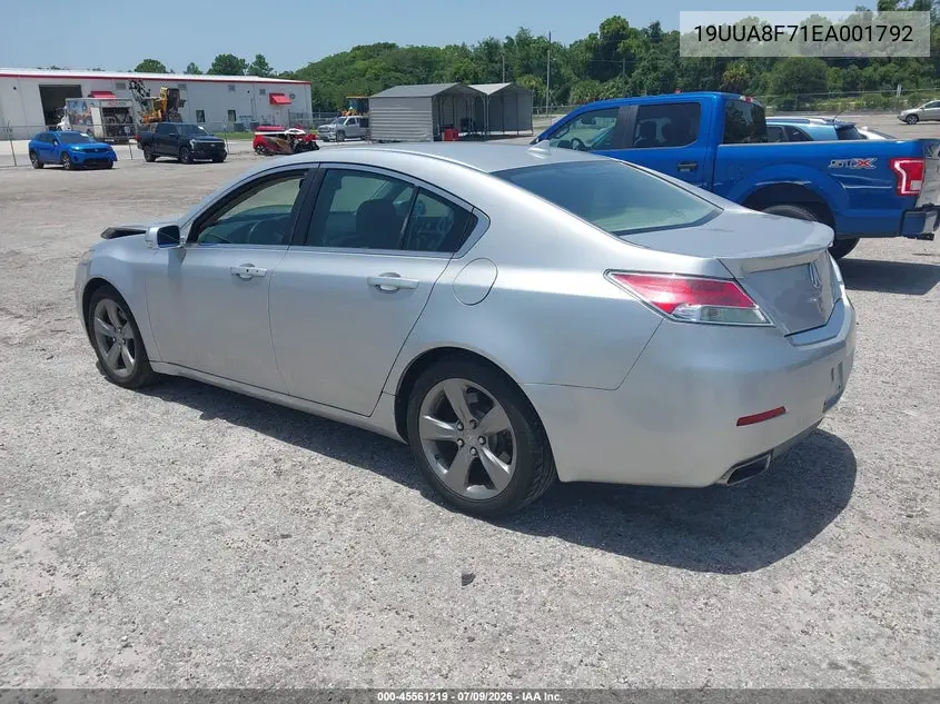 2014 Acura Tl 3.5 VIN: 19UUA8F71EA001792 Lot: 45561219