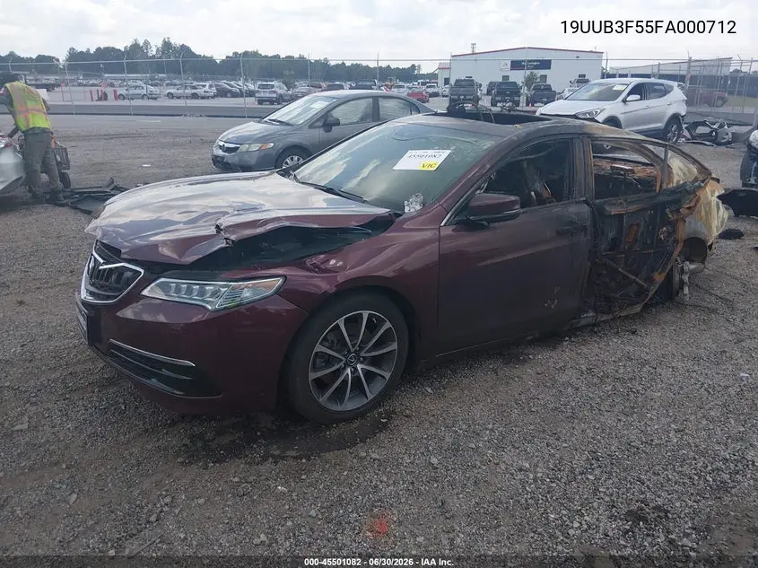 2015 Acura Tlx V6 Tech VIN: 19UUB3F55FA000712 Lot: 45501082