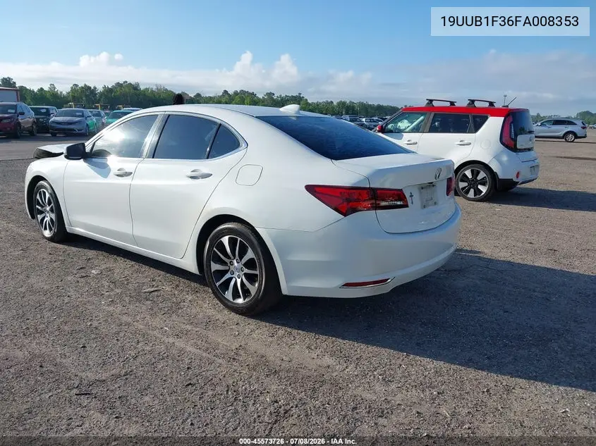 2015 Acura Tlx VIN: 19UUB1F36FA008353 Lot: 45573726