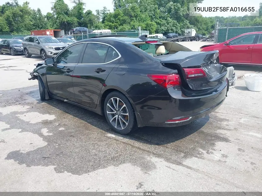 2015 Acura Tlx V6 Tech VIN: 19UUB2F58FA016655 Lot: 45581867