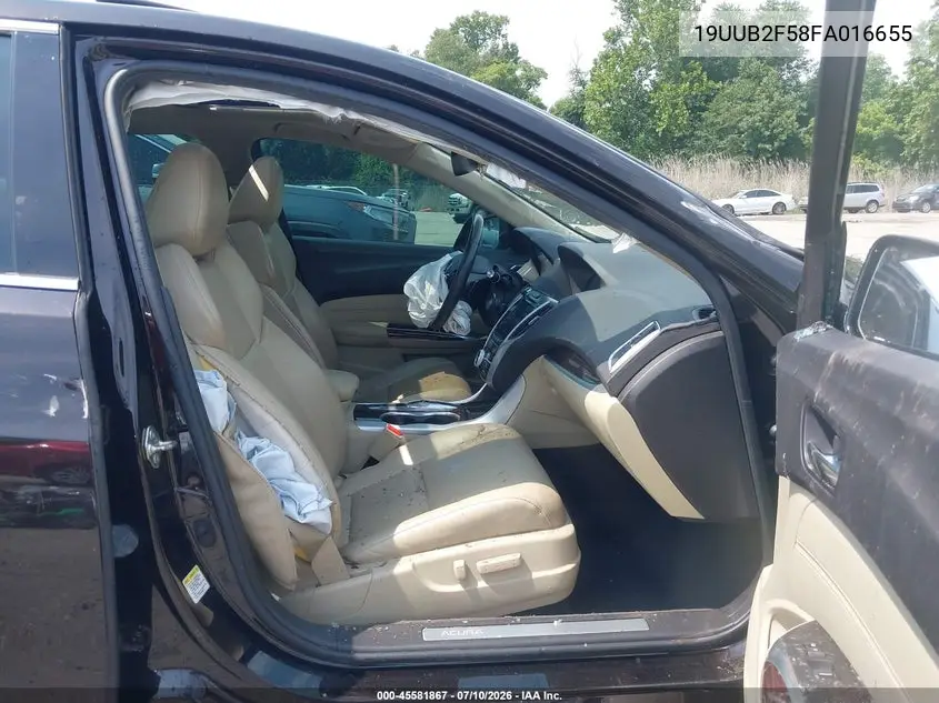 2015 Acura Tlx V6 Tech VIN: 19UUB2F58FA016655 Lot: 45581867