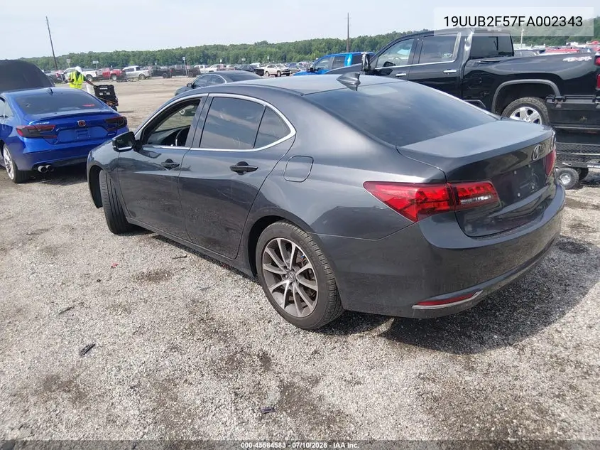 2015 Acura Tlx V6 Tech VIN: 19UUB2F57FA002343 Lot: 45584583
