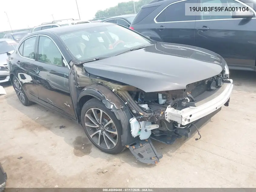 2015 Acura Tlx V6 Tech VIN: 19UUB3F59FA001104 Lot: 45595488