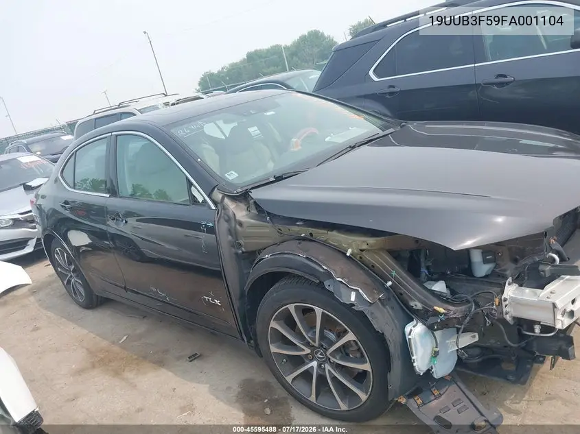 2015 Acura Tlx V6 Tech VIN: 19UUB3F59FA001104 Lot: 45595488
