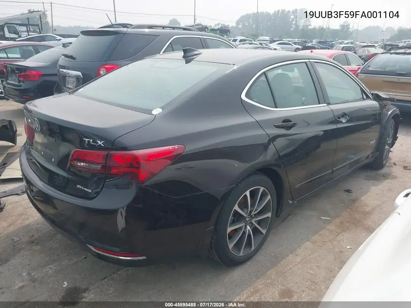 2015 Acura Tlx V6 Tech VIN: 19UUB3F59FA001104 Lot: 45595488