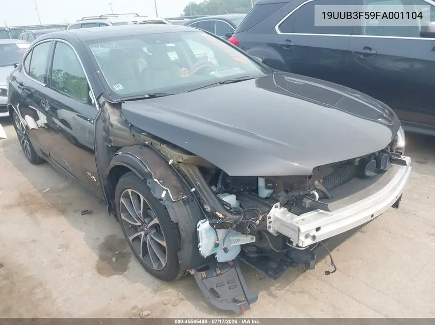 2015 Acura Tlx V6 Tech VIN: 19UUB3F59FA001104 Lot: 45595488