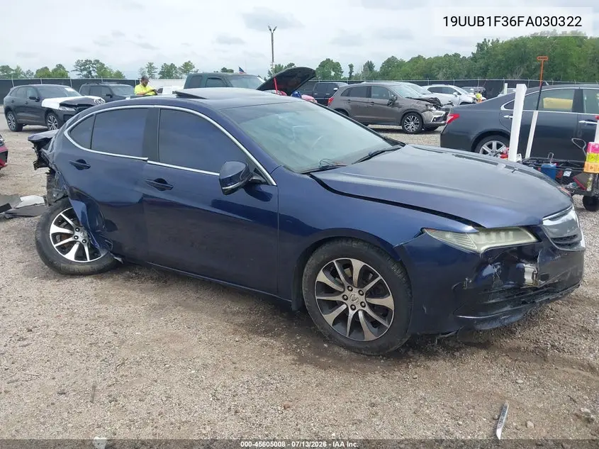 2015 Acura Tlx VIN: 19UUB1F36FA030322 Lot: 45605008