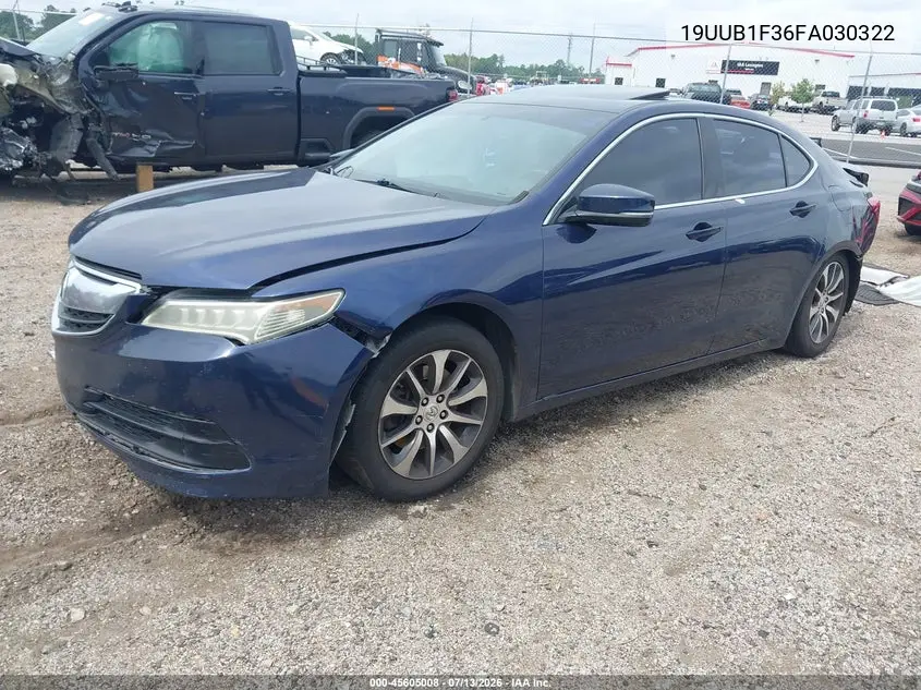 2015 Acura Tlx VIN: 19UUB1F36FA030322 Lot: 45605008