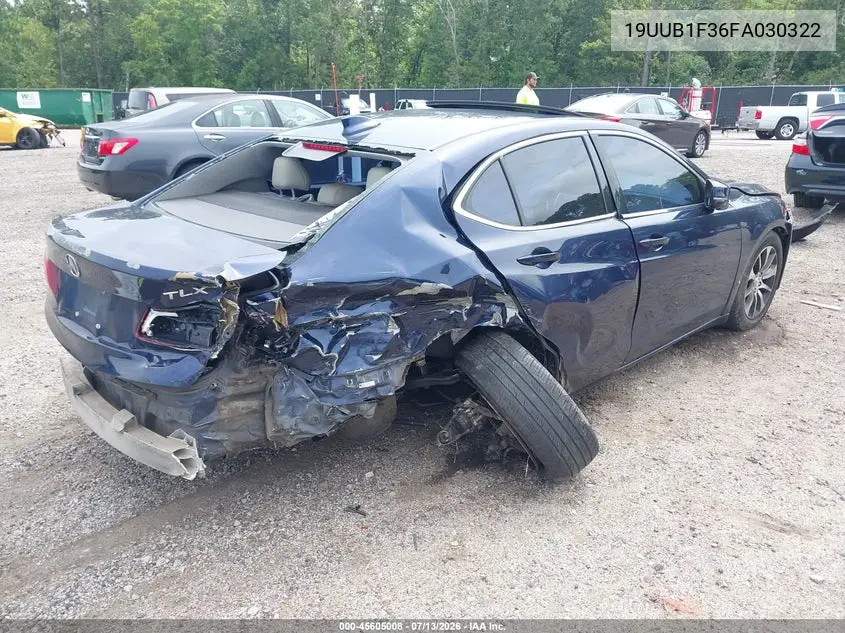 2015 Acura Tlx VIN: 19UUB1F36FA030322 Lot: 45605008