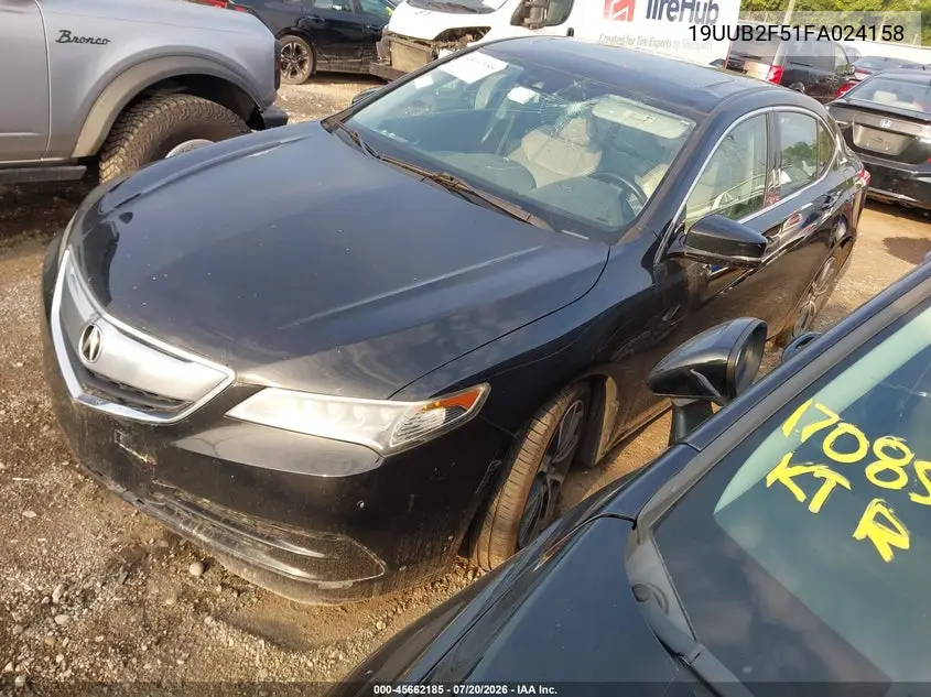 2015 Acura Tlx V6 Tech VIN: 19UUB2F51FA024158 Lot: 45662185