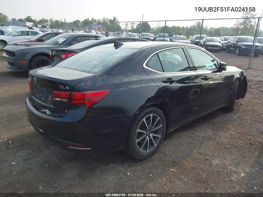 2015 Acura Tlx V6 Tech VIN: 19UUB2F51FA024158 Lot: 45662185