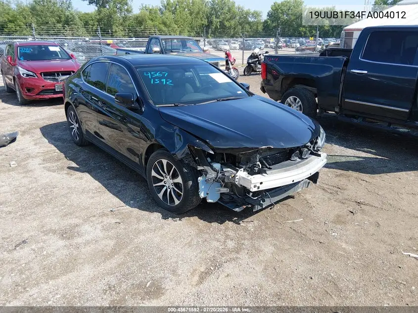 2015 Acura Tlx VIN: 19UUB1F34FA004012 Lot: 45671592