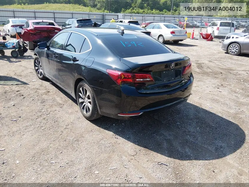 2015 Acura Tlx VIN: 19UUB1F34FA004012 Lot: 45671592