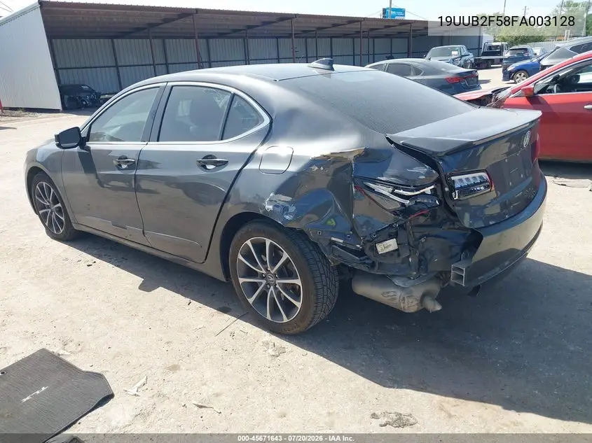 2015 Acura Tlx V6 Tech VIN: 19UUB2F58FA003128 Lot: 45671643