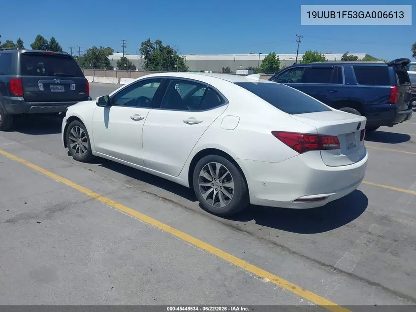 2016 Acura Tlx Tech VIN: 19UUB1F53GA006613 Lot: 45449534