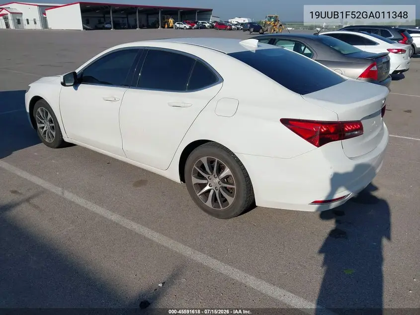 2016 Acura Tlx Tech VIN: 19UUB1F52GA011348 Lot: 45591618
