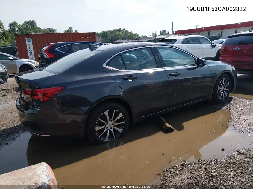 2016 Acura Tlx Tech VIN: 19UUB1F53GA002822 Lot: 45595798