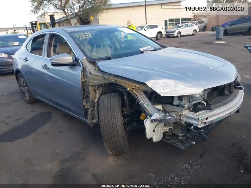 2016 Acura Tlx V6 Tech VIN: 19UUB2F58GA002000 Lot: 45637941