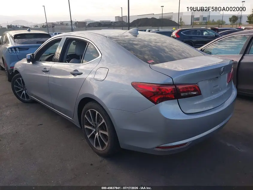 2016 Acura Tlx V6 Tech VIN: 19UUB2F58GA002000 Lot: 45637941