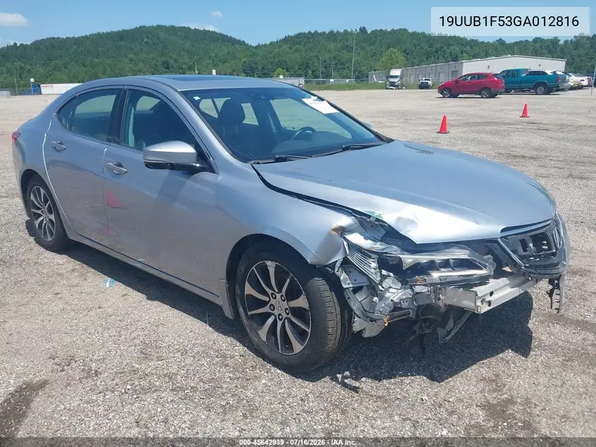 2016 Acura Tlx Tech VIN: 19UUB1F53GA012816 Lot: 45642939
