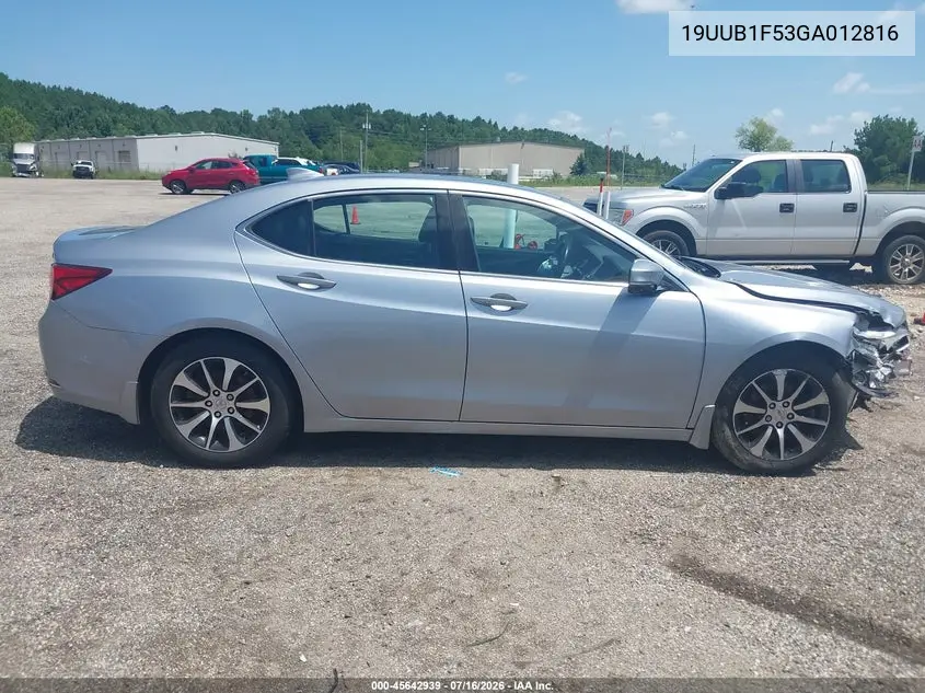 2016 Acura Tlx Tech VIN: 19UUB1F53GA012816 Lot: 45642939