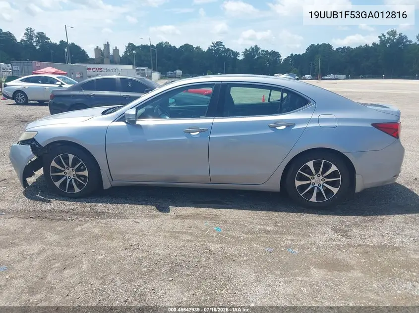 2016 Acura Tlx Tech VIN: 19UUB1F53GA012816 Lot: 45642939