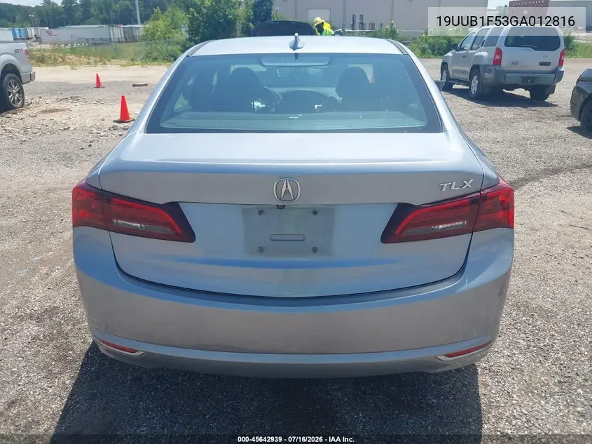 2016 Acura Tlx Tech VIN: 19UUB1F53GA012816 Lot: 45642939
