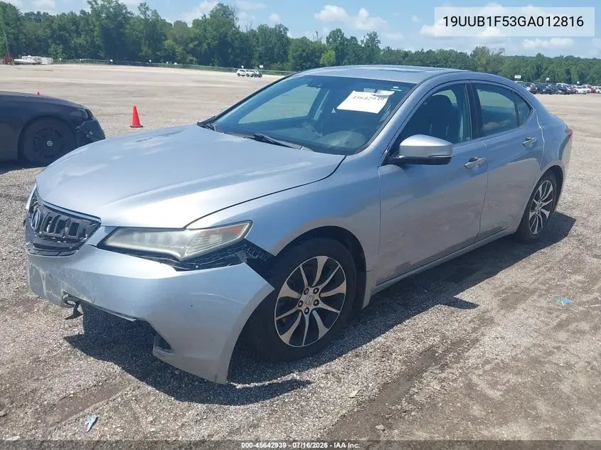 2016 Acura Tlx Tech VIN: 19UUB1F53GA012816 Lot: 45642939