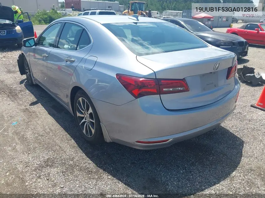 2016 Acura Tlx Tech VIN: 19UUB1F53GA012816 Lot: 45642939