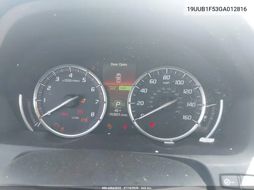 2016 Acura Tlx Tech VIN: 19UUB1F53GA012816 Lot: 45642939