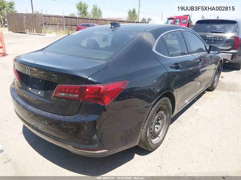 2017 Acura Tlx Technology Package VIN: 19UUB3F5XHA002815 Lot: 45641217