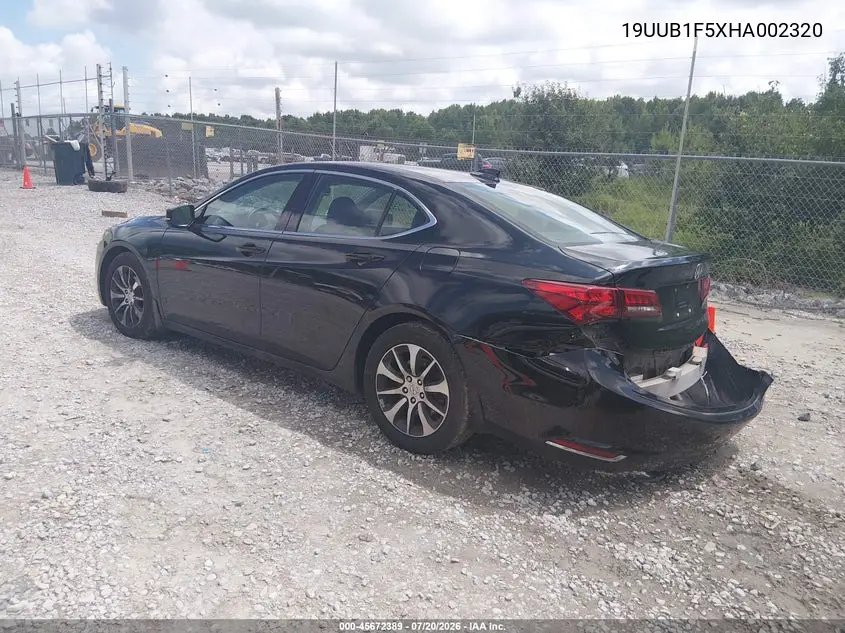 2017 Acura Tlx Technology Package VIN: 19UUB1F5XHA002320 Lot: 45672389